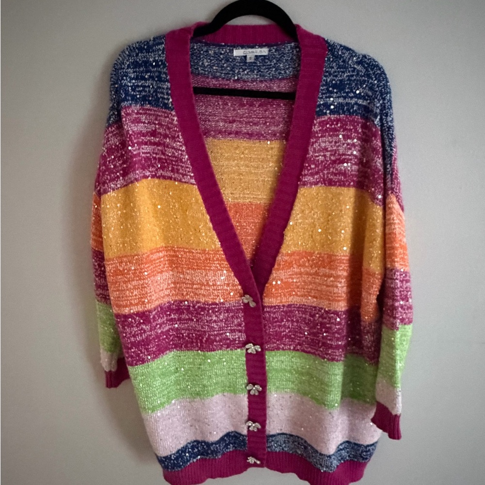 OLIVIA RUBIN Multicolor Striped Cardigan - Picture 6 of 6
